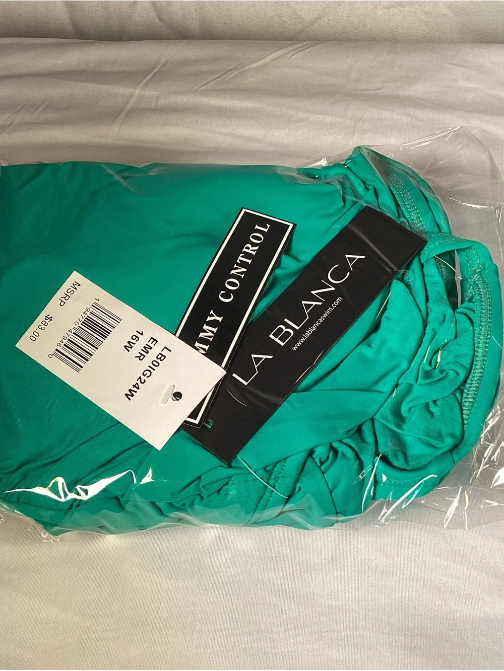 La Blanca Teal Green Ruched Women’s One-Piece Swimsuit